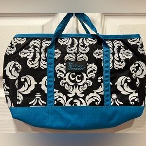 Clever‎ Container dual handled zippered 18 compartment accessory organizer new